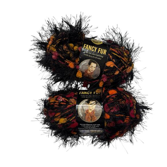 LION BRAND Fancy Fur Mixed Yarn Lot 9 Skeins Eyelash Discontinued Acrylic - Picture 4 of 5